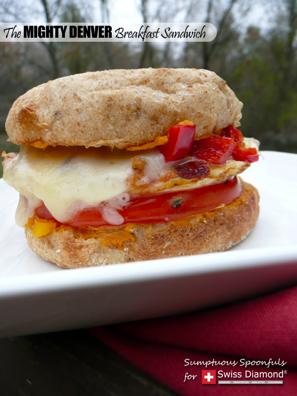 The Mighty Denver Breakfast Sandwich ~ Sumptuous Spoonfuls #Breakfast #Recipe