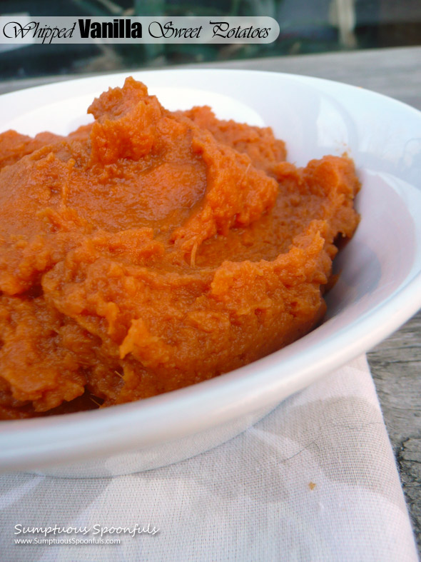 Whipped Vanilla Sweet Potatoes ~ Sumptuous Spoonfuls #sweet potato #recipe