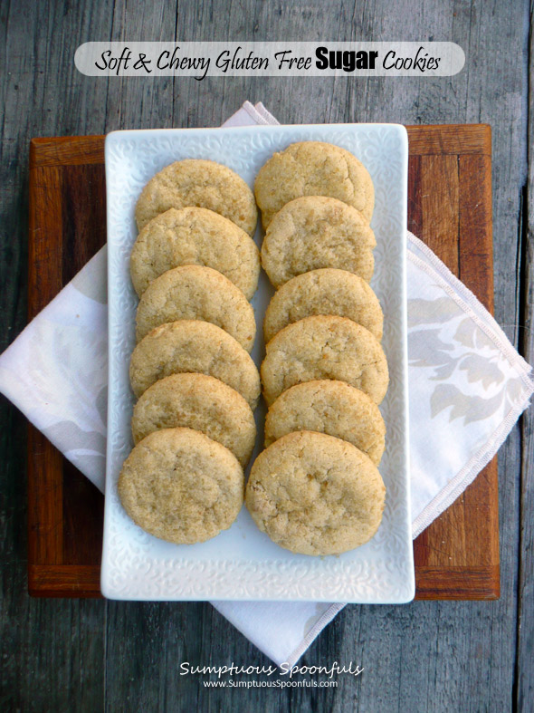 Soft & Chewy Gluten Free Sugar Cookies ~ each one is like a little pillow of sugar from Sumptuous Spoonfuls