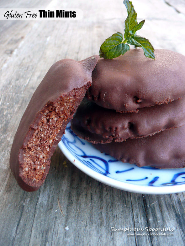 Gluten Free Thin Mints ~ Sumptuous Spoonfuls #girlscout #cookie #recipe