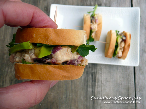 Maple Dijon Chicken Salad Sandwich ~ Sumptuous Spoonfuls #LowFat #Chicken #Sandwich # recipe