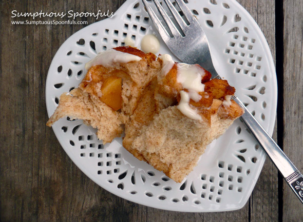 Apple Pie Cinnamon Rolls ~ Sumptuous Spoonfuls #breakfast #recipe