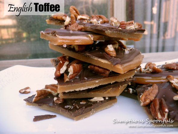 English Toffee ~ Sumptuous Spoonfuls #homemade #candy #recipe
