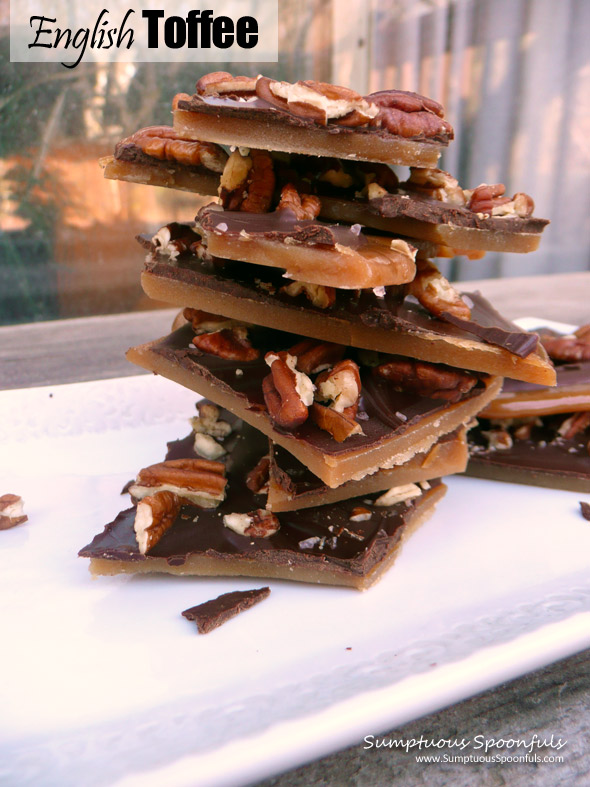 English Toffee ~ Sumptuous Spoonfuls #homemade #candy #recipe