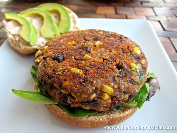 Black Bean & Quinoa Veggie Burgers