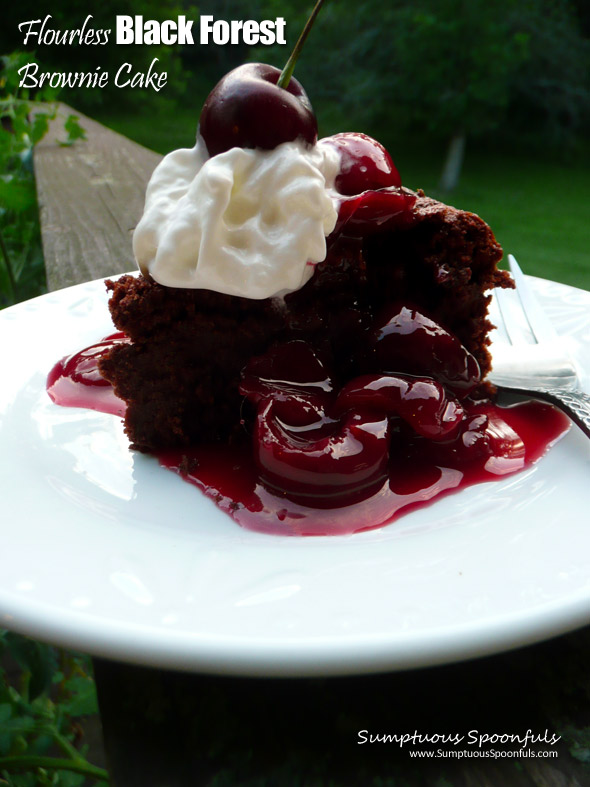 Flourless Black Forest Brownie Cake