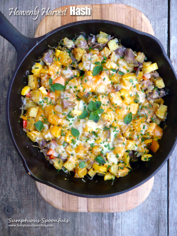 Heavenly Harvest Hash ~ Sumptuous Spoonfuls #garden #potato #hash #recipe