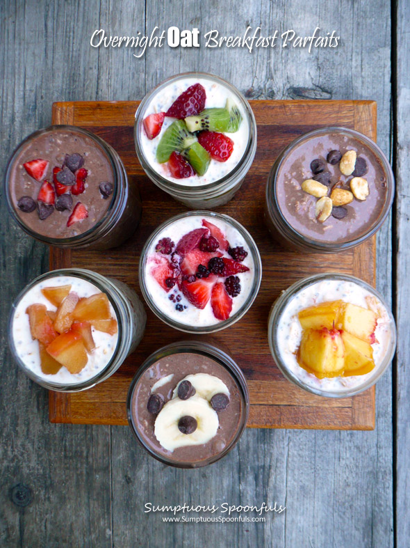 Overnight Oat Breakfast Parfaits ~ Sumptuous Spoonfuls