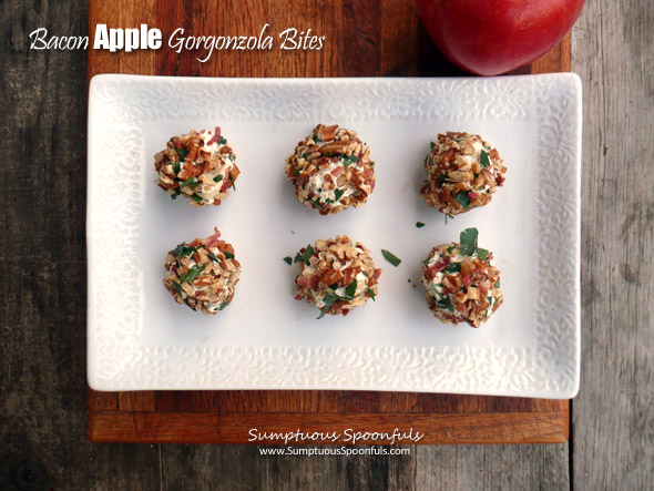 Bacon Apple Gorgonzola Bites ~ Sumptuous Spoonfuls #holiday#appetizer #recipe