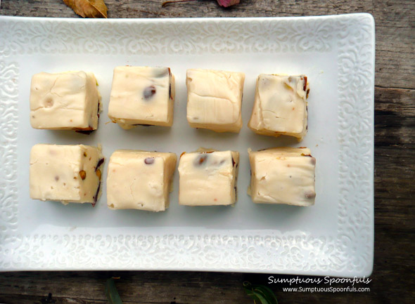 Cherry Pistachio Irish Cream Fudge ~ Sumptuous Spoonfuls #easy #white #fudge #recipe