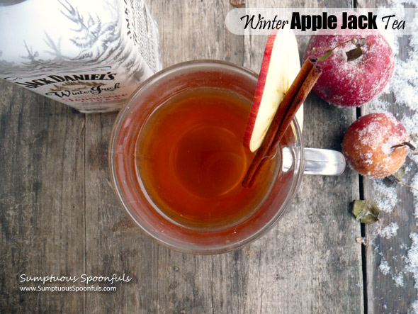 Winter Apple Jack Tea ~ Sumptuous Spoonfuls #comforting #hot #cocktail #recipe #skinny