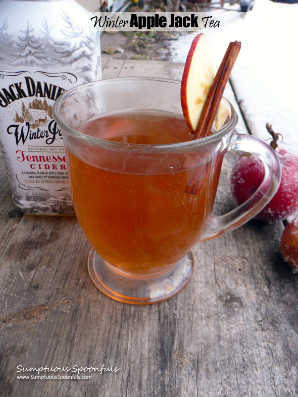 Winter Apple Jack Tea ~ Sumptuous Spoonfuls #comforting #hot #cocktail #recipe #skinny