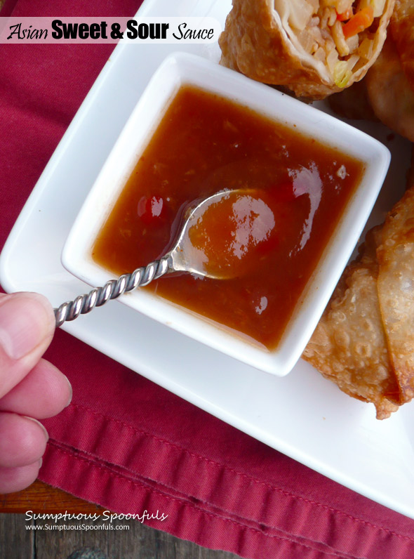 Asian Sweet & Sour Sauce ~ Sumptuous Spoonfuls #easy #Chinese #homemade #Sweet&Sour #sauce #recipe