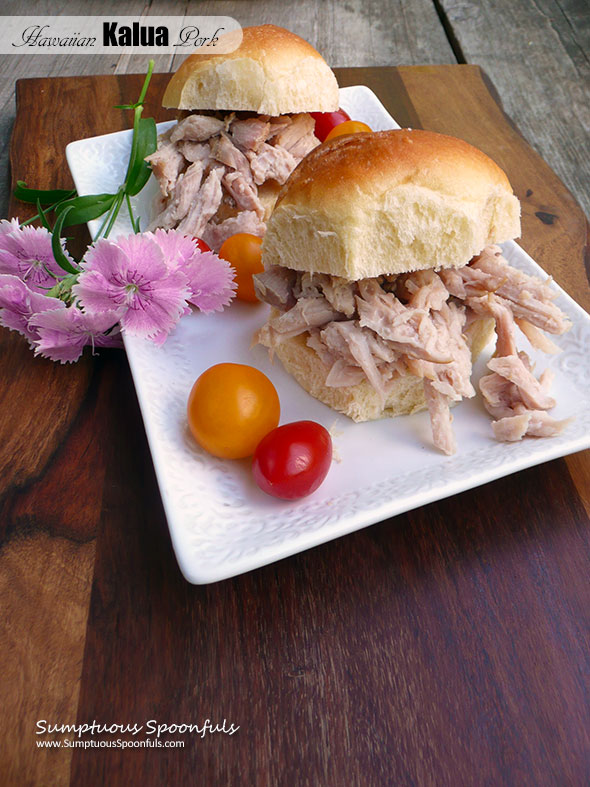 Hawaiian Kalua Pork ~ Sumptuous Spoonfuls #easy #ovenbaked #smoky #pork #recipe