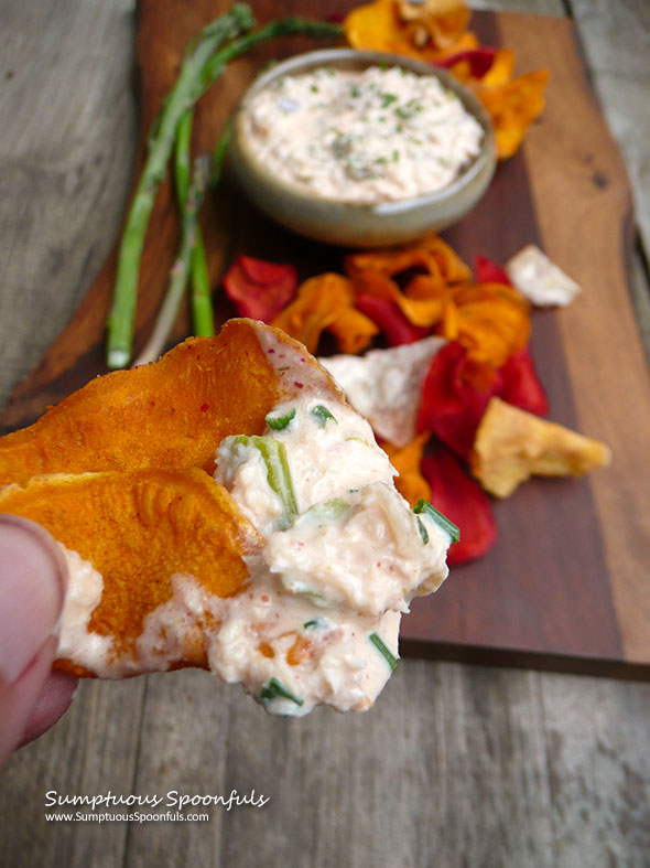 Spring Crab & Asparagus Dip ~ Sumptuous Spoonfuls #crab #asparagus #dip #recipe