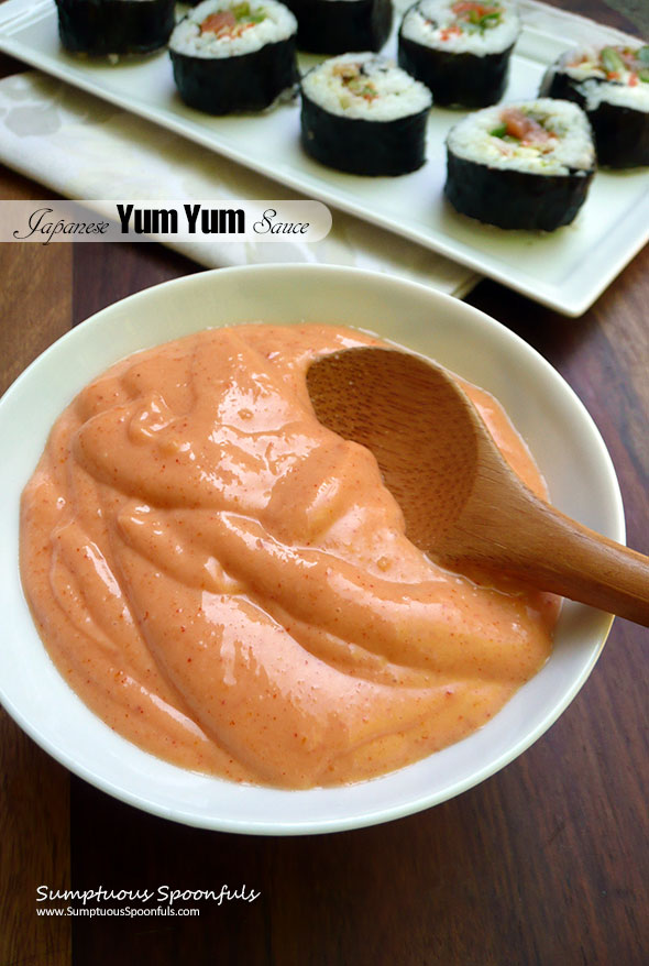 Japanese Yum Yum Sauce ~ Sumptuous Spoonfuls #spicy #creamy #steakhouse #sauce #recipe