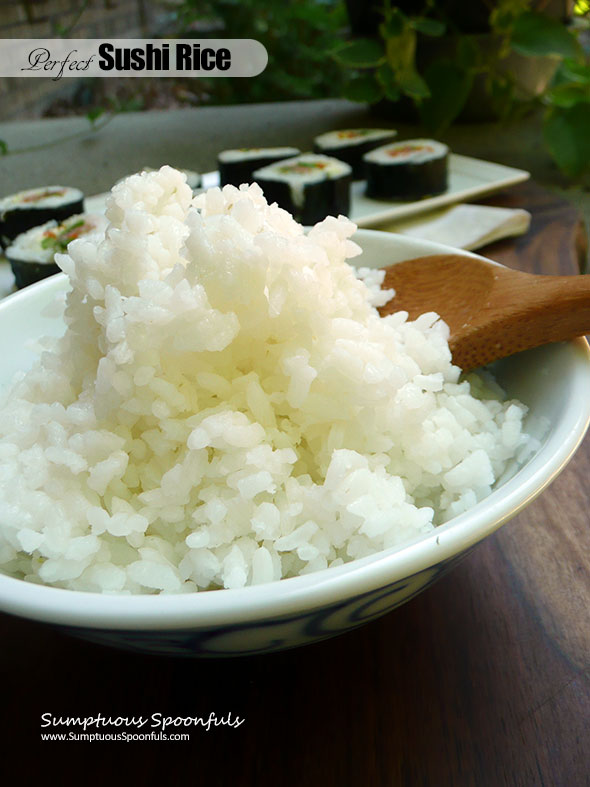 Perfect Sushi Rice ~ Sumptuous Spoonfuls #sticky #sushi #rice #recipe