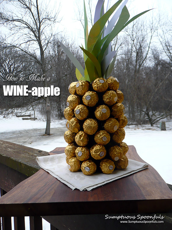 How to make a WINEapple ~ Sumptuous Spoonfuls #Chocolate #Wine #Pineapple