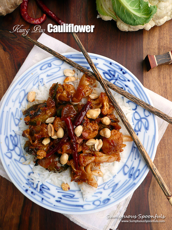 Kung Pao Cauliflower | Sumptuous Spoonfuls #Chinese #cauliflower #recipe