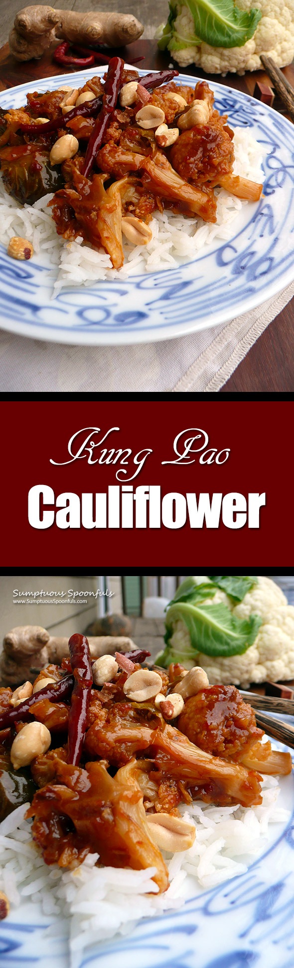 Kung Pao Cauliflower | Sumptuous Spoonfuls #Chinese #cauliflower #recipe