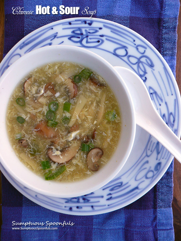 Chinese Hot & Sour Soup ~ Sumptuous Spoonfuls #Asian #Soup #Recipe