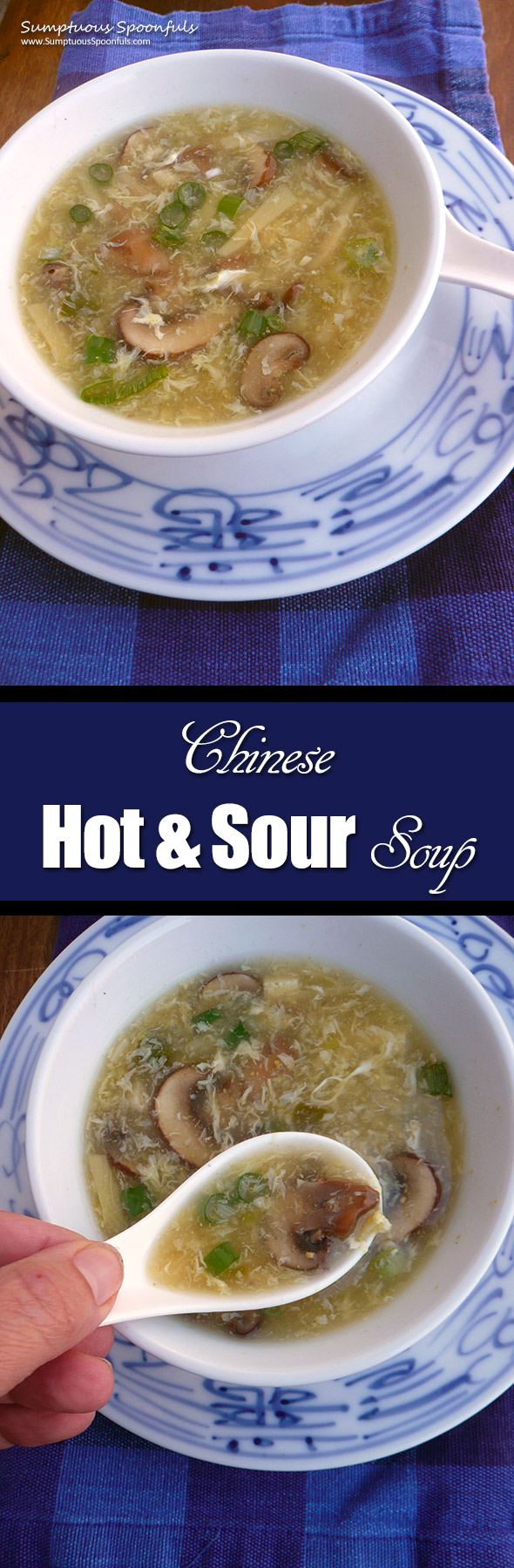 Chinese Hot & Sour Soup ~ Sumptuous Spoonfuls #Asian #Soup #Recipe