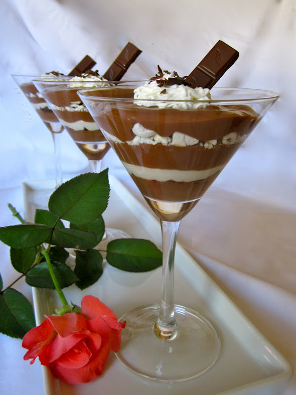 Toffee and Dark Chocolate Meringue Parfait