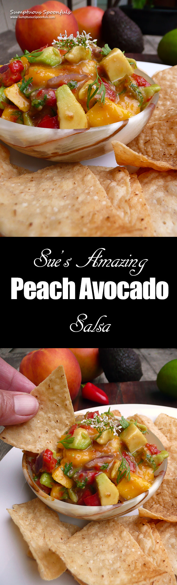 Sue's Amazing Peach Avocado Salsa ~ #easy #fruit #avocado #salsa #recipe