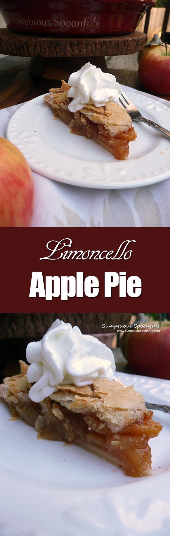 Limoncello Apple Pie ~ Sumptuous Spoonfuls #apple #pie #recipe