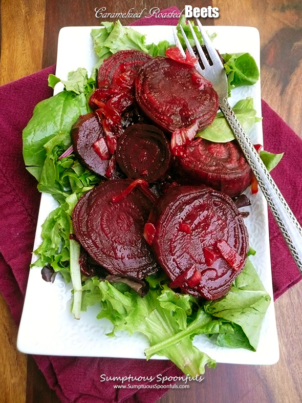 Caramelized Roasted Beets ~ Sumptuous Spoonfuls #beet #recipe