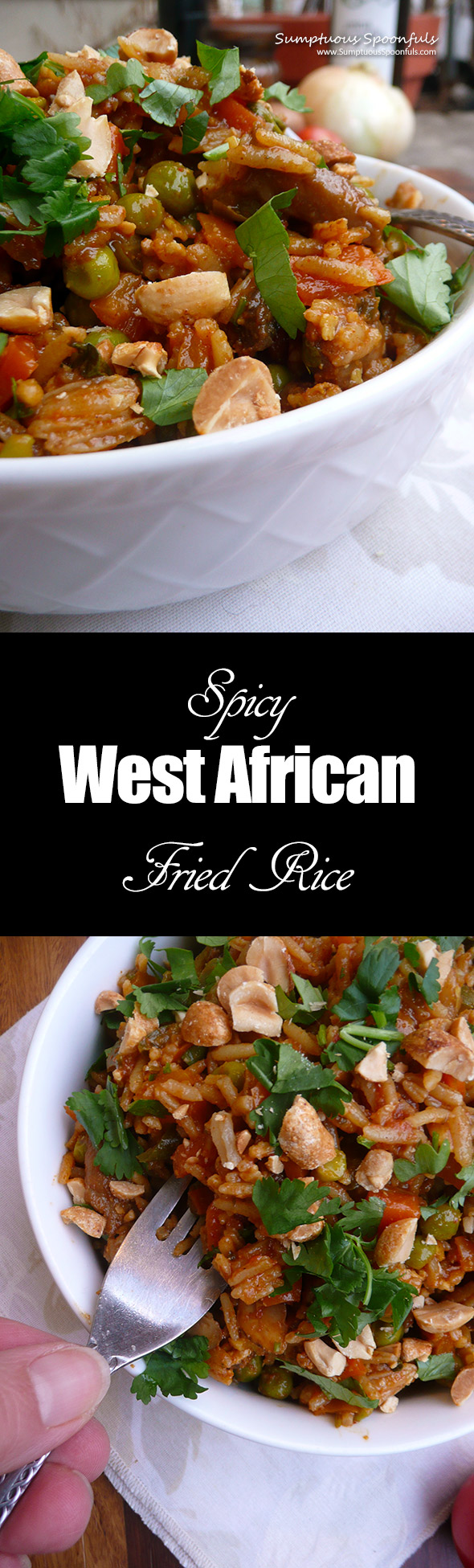 Spicy West African Fried Rice ~ Sumptuous Spoonfuls #rice #recipe