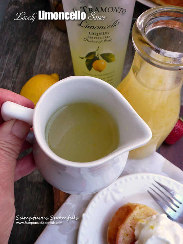 Lovely Limoncello Sauce ~ Sumptuous Spoonfuls #lemon #sauce #recipe