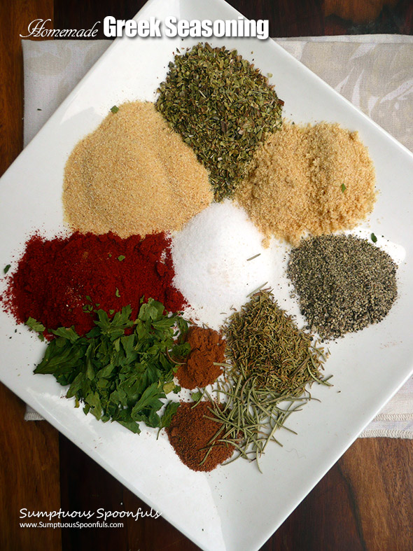 Homemade Greek Seasoning ~ Sumptuous Spoonfuls #easy #spice #blend #recipe