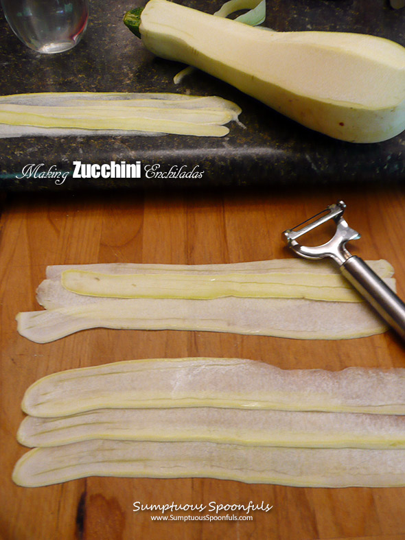 Making Chicken Zucchini Enchiladas 