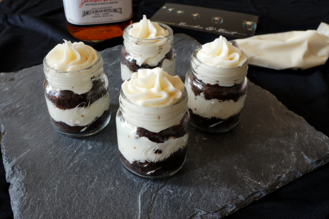 Chocolate Bourbon Cake Shots from the Baking Fairy