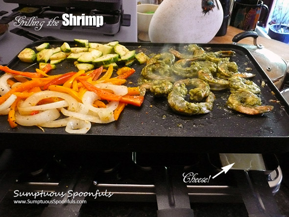 Raclette Grill with Shrimp & Veggies