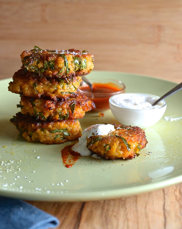 Sweet Potato Kale & Quinoa Fritters