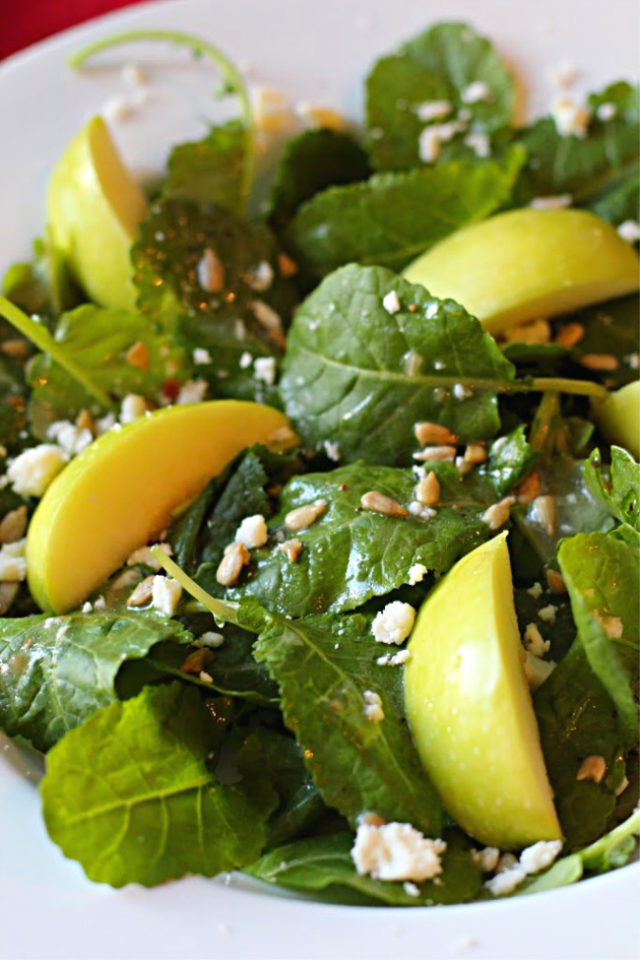 Baby Kale & Apple Salad with Cider Vinaigrette