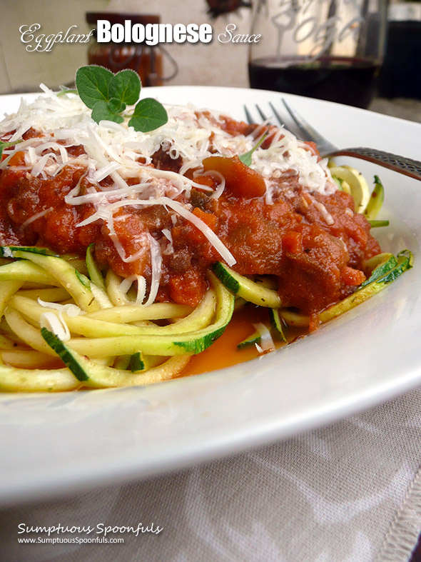 Eggplant Bolognese Sauce ~ delicious and healthy, this eggplant bolognese will make your taste buds dance.