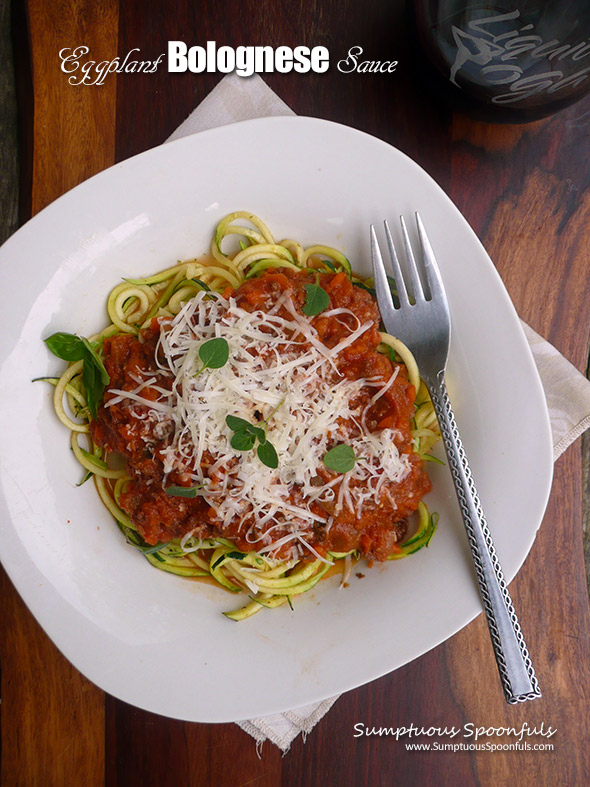 Eggplant Bolognese Sauce ~ delicious and healthy, this eggplant bolognese will make your taste buds dance.