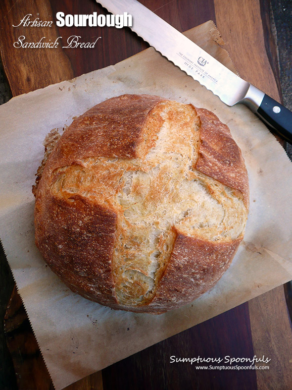 Artisan Sourdough Sandwich Bread ~ beautiful, delicious sourdough without a lot of fuss.