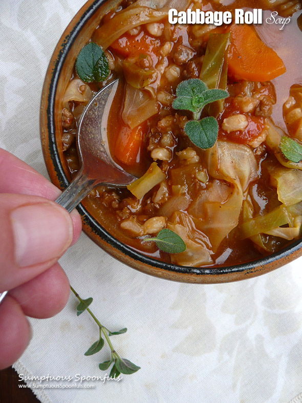 Cabbage Roll Soup ~ everything you love about stuffed cabbage rolls but in an easy stovetop soup! 