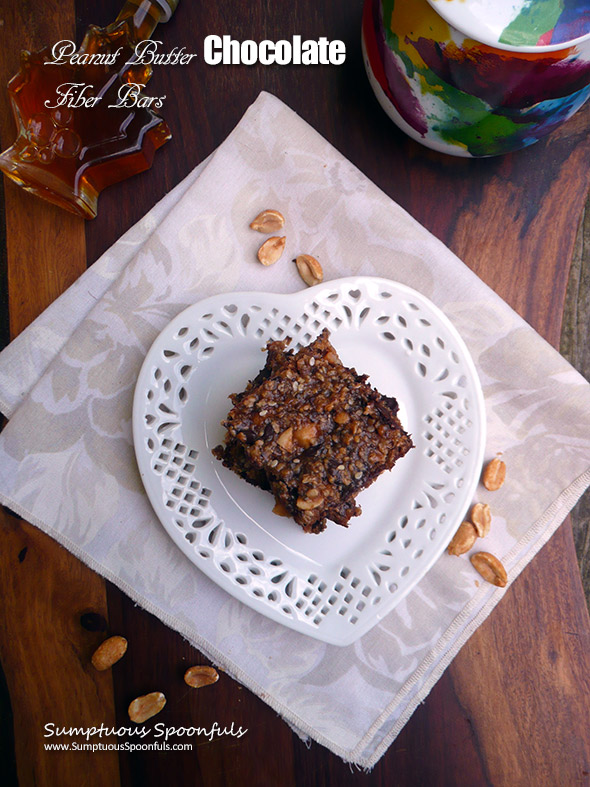 Peanut Butter Chocolate Fiber Bars ~ Make your own fiber bars at home! How can you go wrong with peanut butter and chocolate?