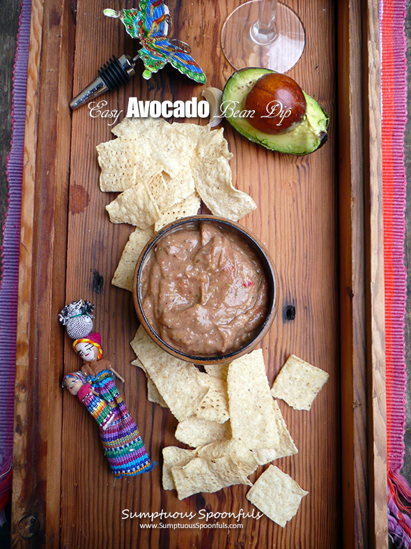 Easy Avocado Bean Dip ~ avocado brings the creaminess for this quick and healthy avocado bean dip