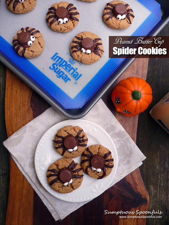 Peanut Butter Cup Spider Cookies #Choctoberfest with Imperial Sugar