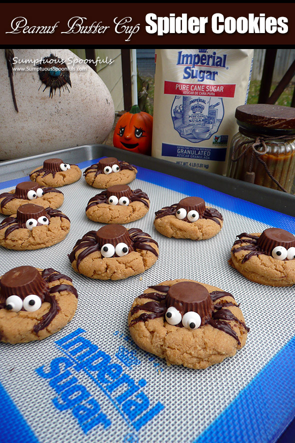 Peanut Butter Cup Spider Cookies #Choctoberfest with Imperial Sugar