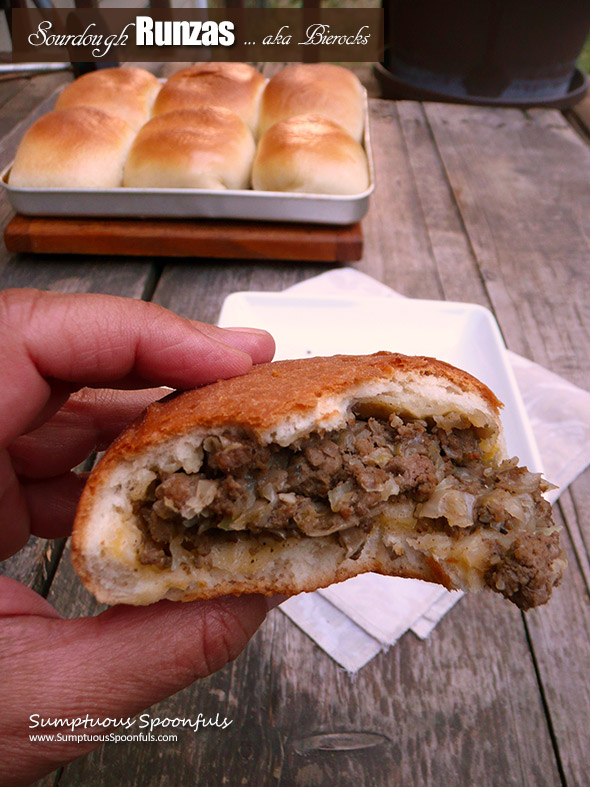 Sourdough Runzas ~ Meaty pocket sandwiches ... also known as bierocks