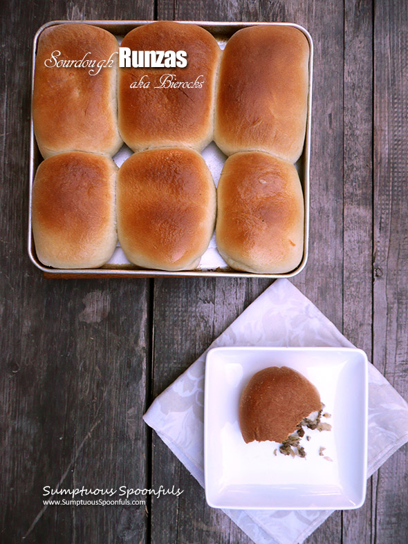 Sourdough Runzas ~ Meaty pocket sandwiches ... also known as bierocks