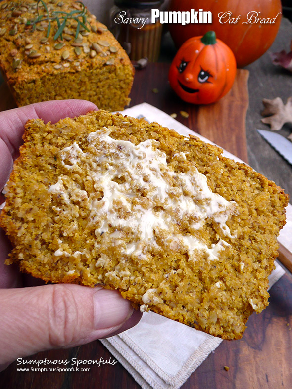 Savory Pumpkin Cheddar Oat Bread