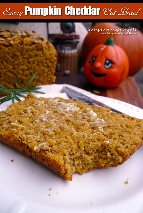 Savory Pumpkin Cheddar Oat Bread